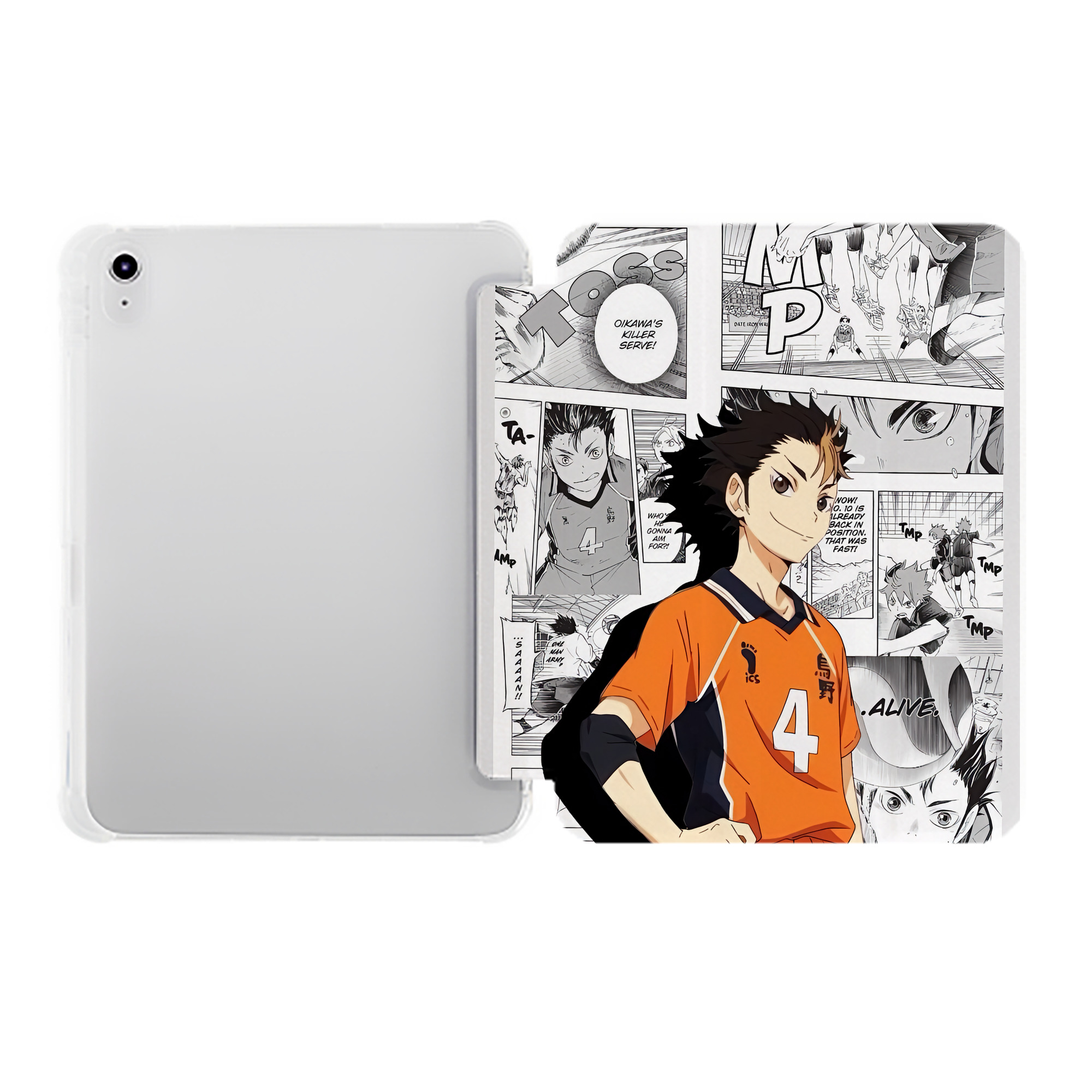 （画像用） ハイキュー!! Haikyu!! IPad ケース ペン収納付き 三つ折りスタンド PUレザー×シリコン 対応機種9.5/10.5/10.9インチ